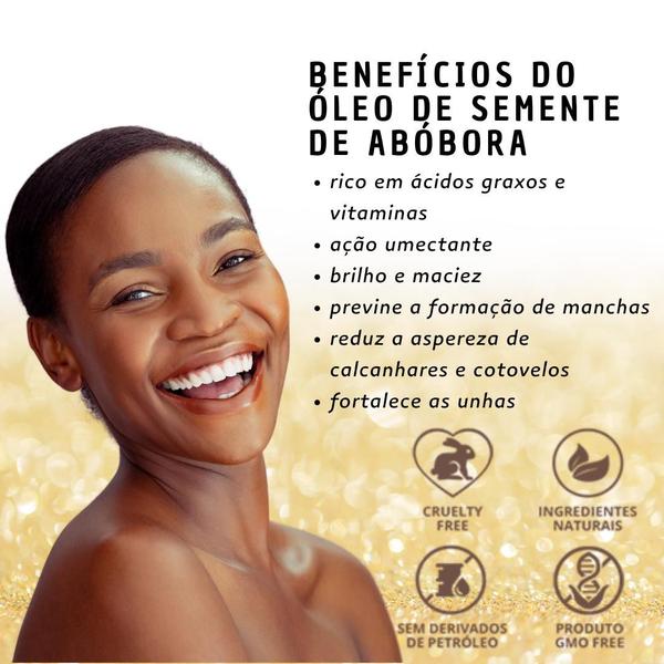 Imagem de Óleo Corporal Hidratante de semente de abóbora 100% puro 30ml Kit com 3 unidades