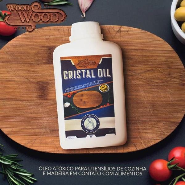 Imagem de Óleo Cristal Mineral Para Madeira Com Contato A Alimentos 900ml - Wood Wood