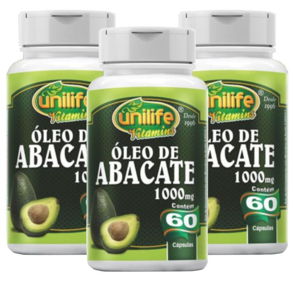 Imagem de Óleo de Abacate 60 cápsulas de 1000mg Kit com 3