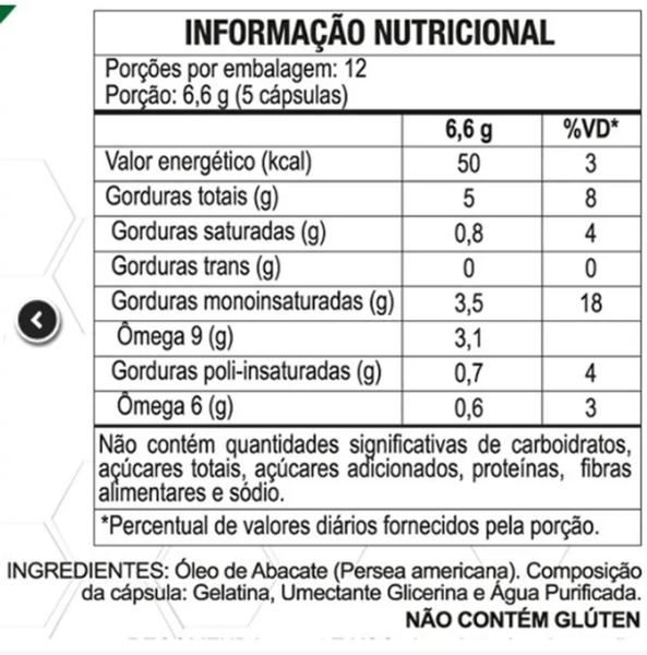 Imagem de Óleo de Abacate 60cps 1000mg - Duom