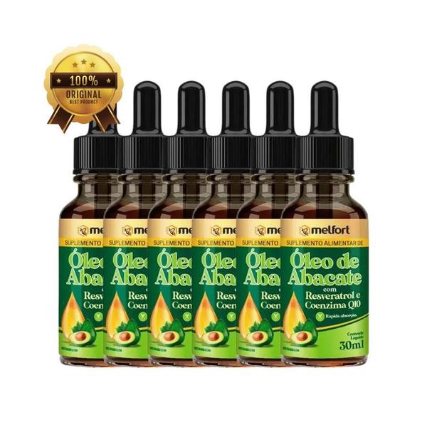 Imagem de Óleo de Abacate com Resveratrol e COQ10 em Gotas 30ml  Melfort