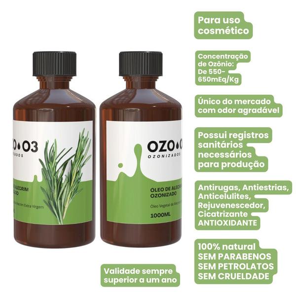 Óleo De Alecrim Ozonizado Com Ozônio Ozo3 1 Litro Tópico Imagem de Óleo De Alecrim Ozonizado Com Ozônio Ozo3 1 Litro Tópico