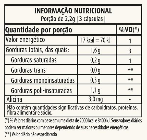 Óleo De Alho 500Mg 60 Cáps - Apisnutri Imagem de Óleo De Alho 500Mg 60 Cáps - Apisnutri