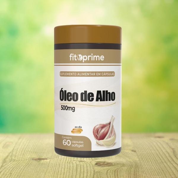 Óleo de Alho 60 Cápsulas 500mg Fitoprime Imagem de Óleo de Alho 60 Cápsulas 500mg Fitoprime
