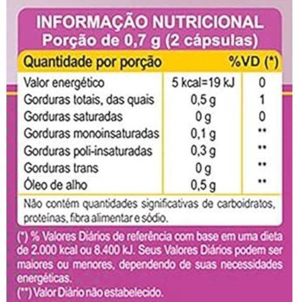 Óleo de Alho 60 Cápsulas de 350mg - Unilife Imagem de Óleo de Alho 60 Cápsulas de 350mg