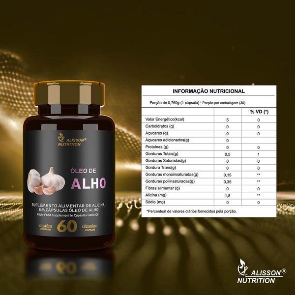 Imagem de Óleo de Alho Alicina 60 Cápsulas Softgels  Alisson Nutrition