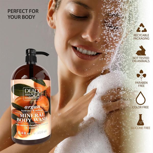 Imagem de Óleo de argão Body Wash Dead Sea Collection 2x2L com bomba