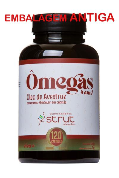 Imagem de Oleo De Avestruz 120Caps 1.000Mg Strut Omega 3 6 7 9