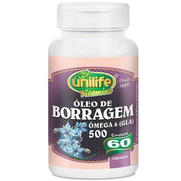 Imagem de Óleo de Borragem 500mg Unilife 60 cápsulas