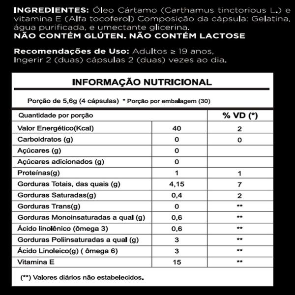 Imagem de Óleo De Cártamo Carthamus tinctorious L Vitamina E 240 cápsulas softgels Lilis Secrets