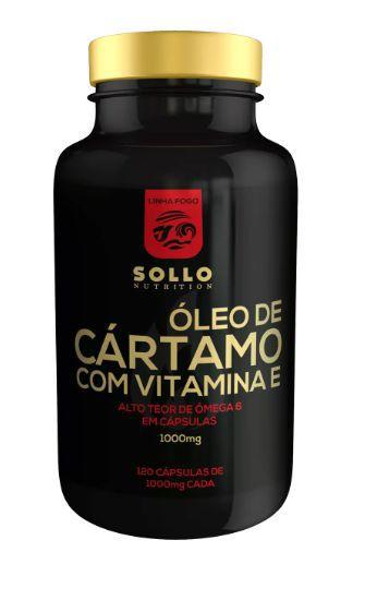 Óleo de Cártamo com Vitamina E 1000g - 120 Cápsulas - Sollo Nutrition Imagem de Óleo de Cártamo com Vitamina E 1000g - 120 Cápsulas