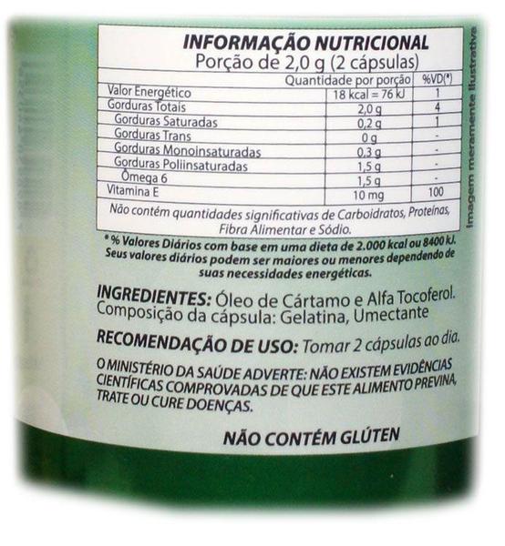 Imagem de Óleo De Cártamo Com Vitamina E 60Cps 1000Mg Duom