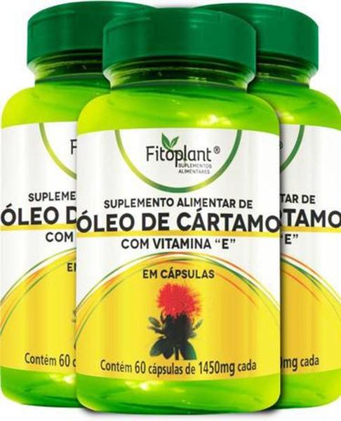 Imagem de Óleo de Cártamo com Vitamina E - Fitoplant - 60 cápsulas de 1450mg