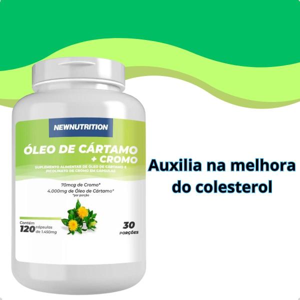 Imagem de Oleo de Cartamo e Cromo 1450mg 120 Capsulas New Nutrition