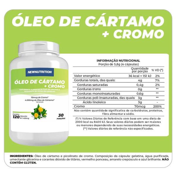 Imagem de Óleo de cártamo new nutrition 120caps