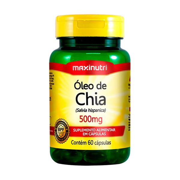 Oleo de Chia 500mg 60 Capsulas Maxinutri Imagem de Oleo de Chia 500mg 60 Capsulas Maxinutri