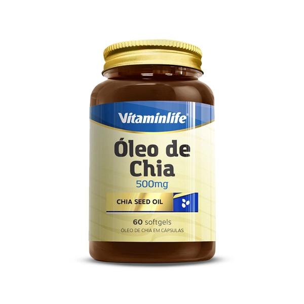 Imagem de Óleo De Chia 500mg 60 Cápsulas Vitaminlife