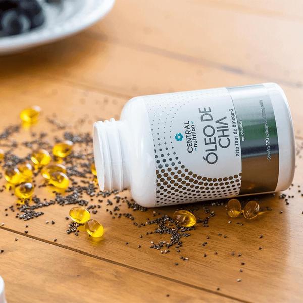 Óleo de Chia Central Nutrition - Pote com 120 softcaps de 500 mg - Central Nutrition Imagem de Óleo de Chia Central Nutrition - Pote com 120 softcaps de 500 mg - Central Nutrition
