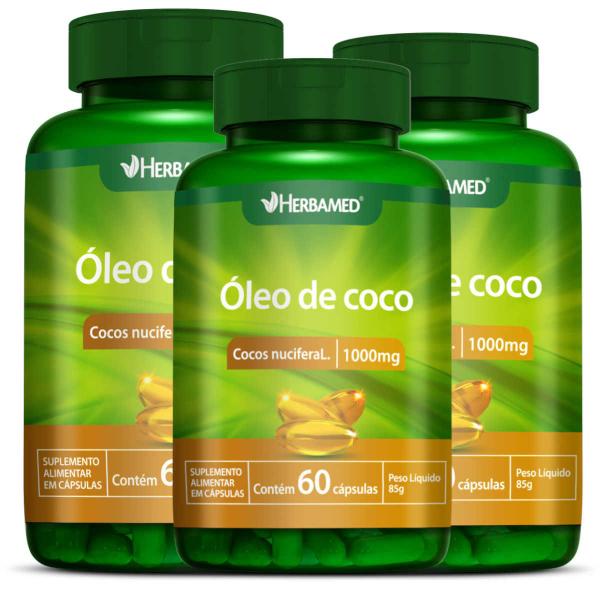 Imagem de Óleo De Coco 1000mg 60 Capsulas Herbamed 