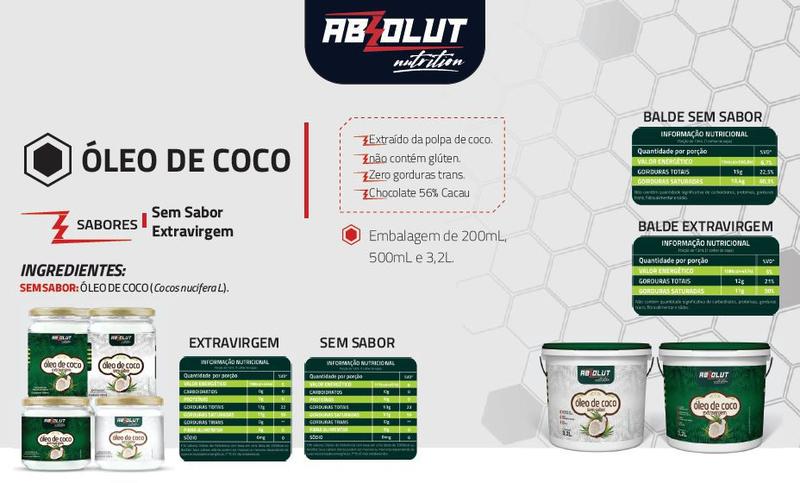 Imagem de Oleo de coco extra virgem - Absolut Nutrition