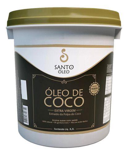 Imagem de Óleo de Coco Extravirgem Polpa 3,2l Santo Óleo