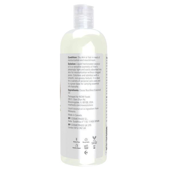 Óleo de coco NOW Solutions Liquid 473ml promove pele e cabelo Imagem de Óleo de coco NOW Solutions Liquid 473ml promove pele e cabelo