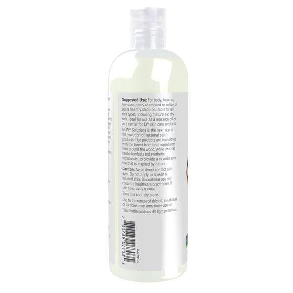 Óleo de coco NOW Solutions Liquid 473ml promove pele e cabelo Imagem de Óleo de coco NOW Solutions Liquid 473ml promove pele e cabelo