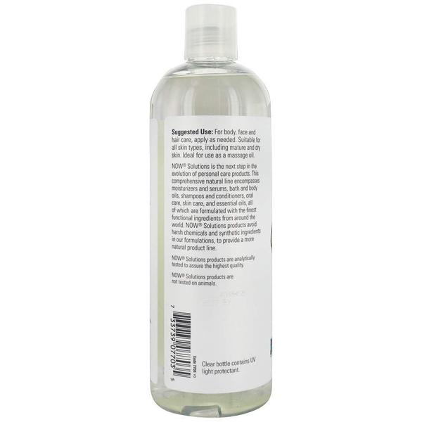 Óleo de coco NOW Solutions Liquid 473ml promove pele e cabelo Imagem de Óleo de coco NOW Solutions Liquid 473ml promove pele e cabelo