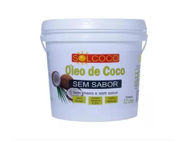 Imagem de Oleo De Coco Sem Sabor E Sem Cheiro 3,2 Lts Solcoco