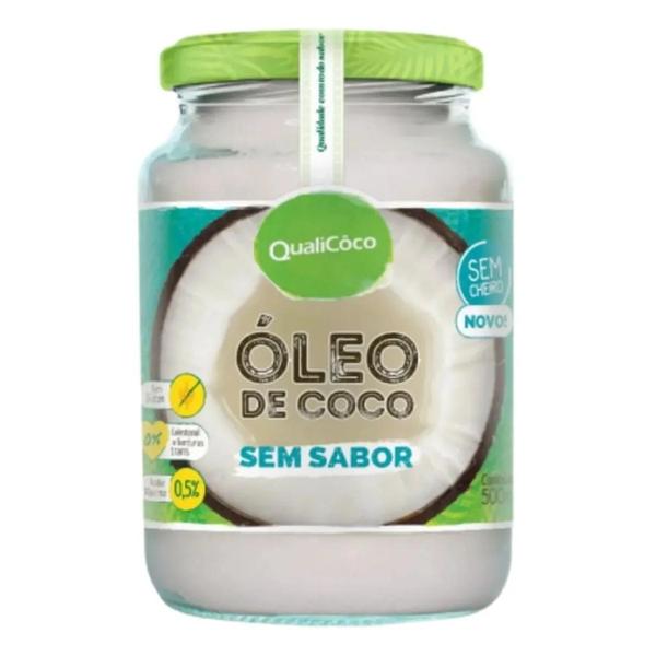 Imagem de Óleo De Coco Sem Sabor Qualicoco 500Ml (3 Unidades)