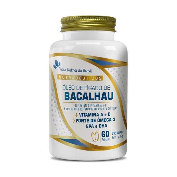 Imagem de ÓLEO DE FÍGADO DE BACALHAU Fonte de Vitamina A e D 250mg 60 Softcaps