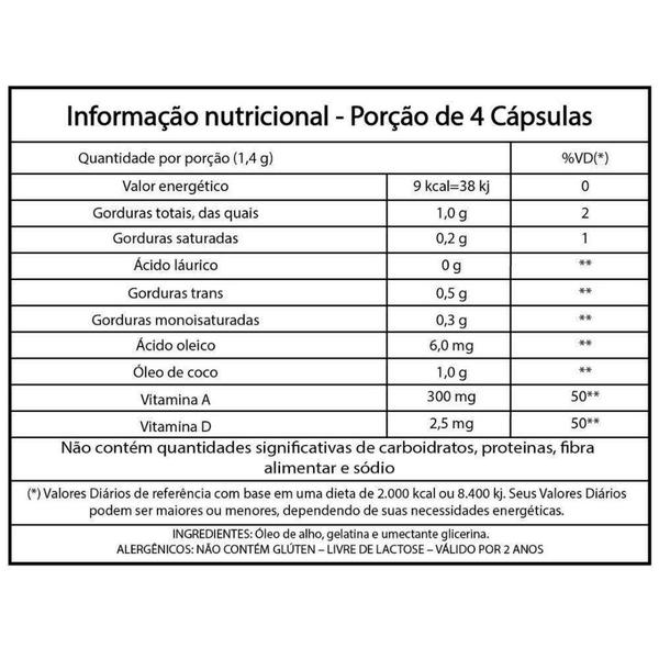 Imagem de Óleo de Fígado de Bacalhau Vitaminas A e D 60 Caps 350mg