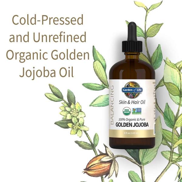 Imagem de Óleo de jojoba Garden of Life 100% orgânico e puro 120 ml