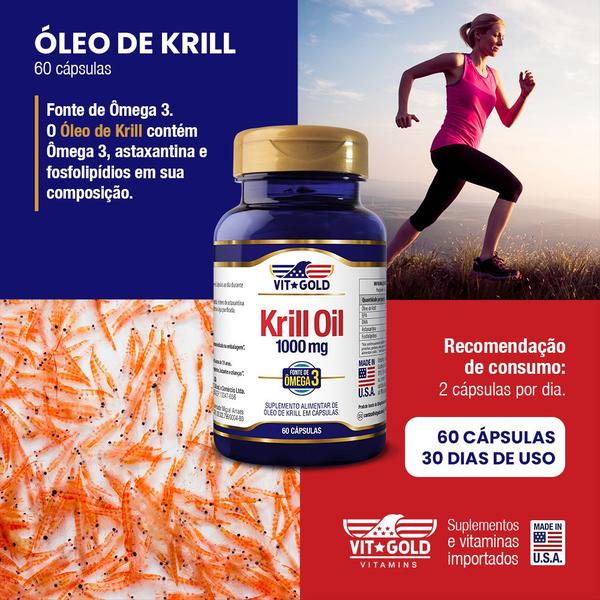 Imagem de Óleo de Krill 1000 mg Vitgold Kit 2x 60 cápsulas