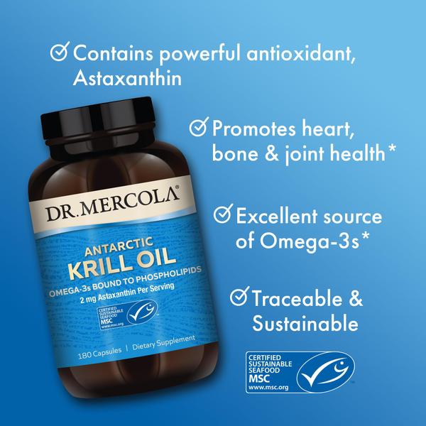 Imagem de Óleo de krill Dr. Mercola Antarctic 180 cápsulas