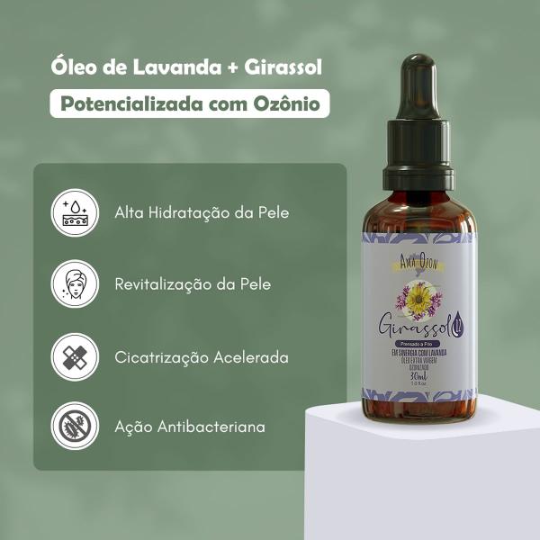 Imagem de Óleo De Lavanda com Ozônio Ativo em Sinergia com Girassol Kit com 2 Unidades De 30ml