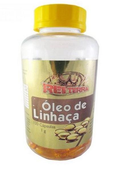 Imagem de Óleo de Linhaça Dourada 120 capsulas  1000 mg  Rei terra