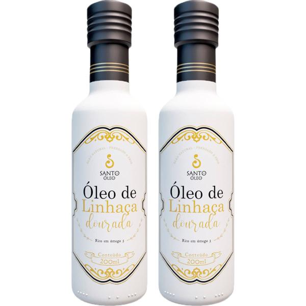 Imagem de Óleo De Linhaça Dourada 2 X 200ml Santo Óleo