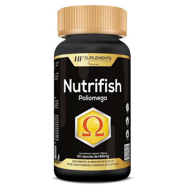 Oleo de peixe com vitaminas e minerais em cápsulas - HF SUPLEMENTS Imagem de Oleo de peixe com vitaminas e minerais em cápsulas