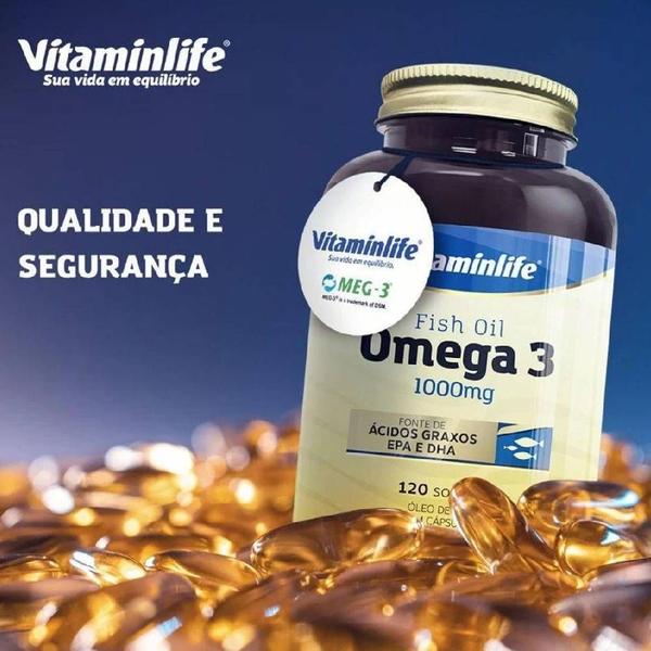 Imagem de Óleo de peixe - ômega 3 1000mg 120 caps - vitaminlife