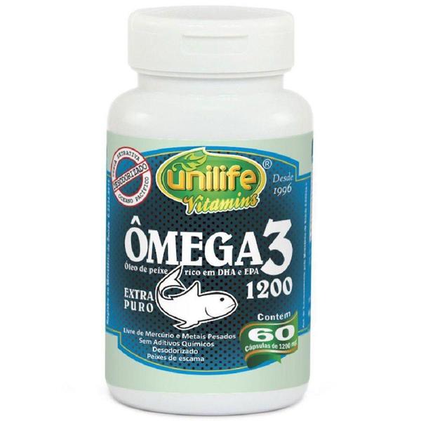 Imagem de Óleo de Peixe Ômega 3 1200mg 60 cáps - Unilife