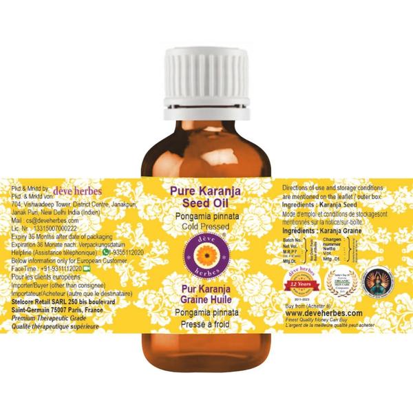 Óleo de semente de karanja pura Deve Herbes 15 mL (0,50 fl.oz) prensado a frio - dève herbes Imagem de Óleo de semente de karanja pura Deve Herbes 15 mL (0,50 fl.oz) prensado a frio