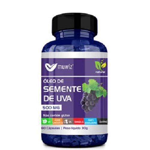 Óleo De Semente De Uva 500Mg 60 Caps Muwiz Imagem de Óleo De Semente De Uva 500Mg 60 Caps Muwiz