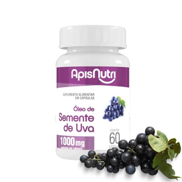 Imagem de Óleo de Semente de Uva Puro Apisnutri 60caps