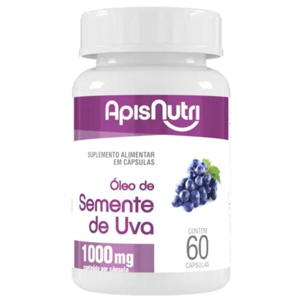 Imagem de Óleo de Semente de Uva Puro Apisnutri 60caps