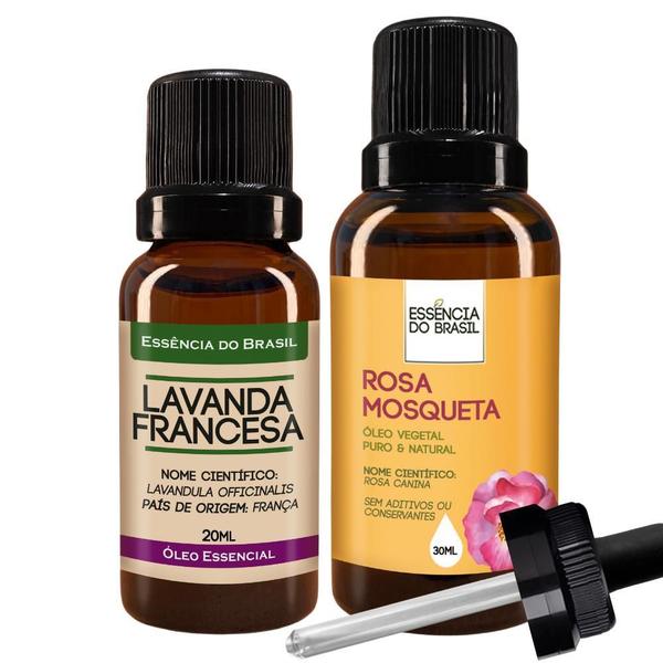 Imagem de Óleo Essen. Lavanda Francesa 20Ml + Vegetal R. Mosqueta 30Ml