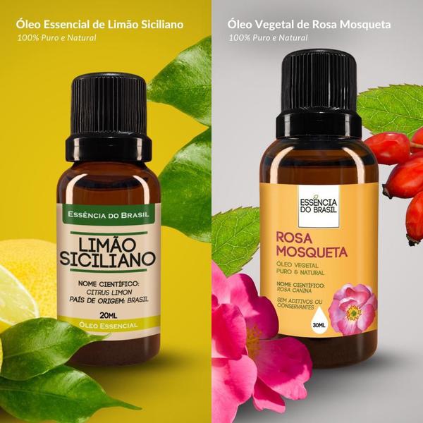 Imagem de Óleo Essen. Limão Siciliano 20Ml + Vegetal R. Mosqueta 30Ml