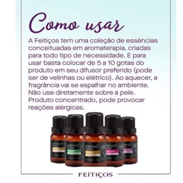 Imagem de Óleo Essencial Ambiente 100% Puro Aromaterapia Feitiços 17ml