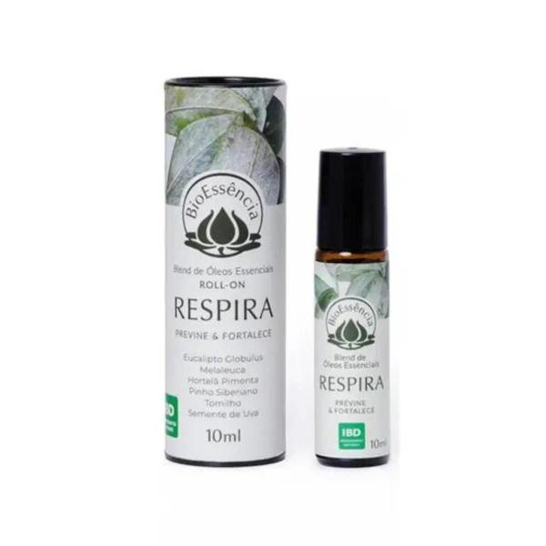 Imagem de  Óleo Essencial Blend Respira Roll on Com Natural 10ml BioEssência Imunidade