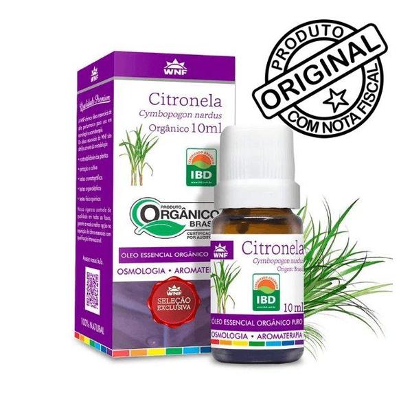 Imagem de Óleo Essencial CITRONELA Orgânico - Cymbopogon nardus Aromaterapia WNF - 10ml